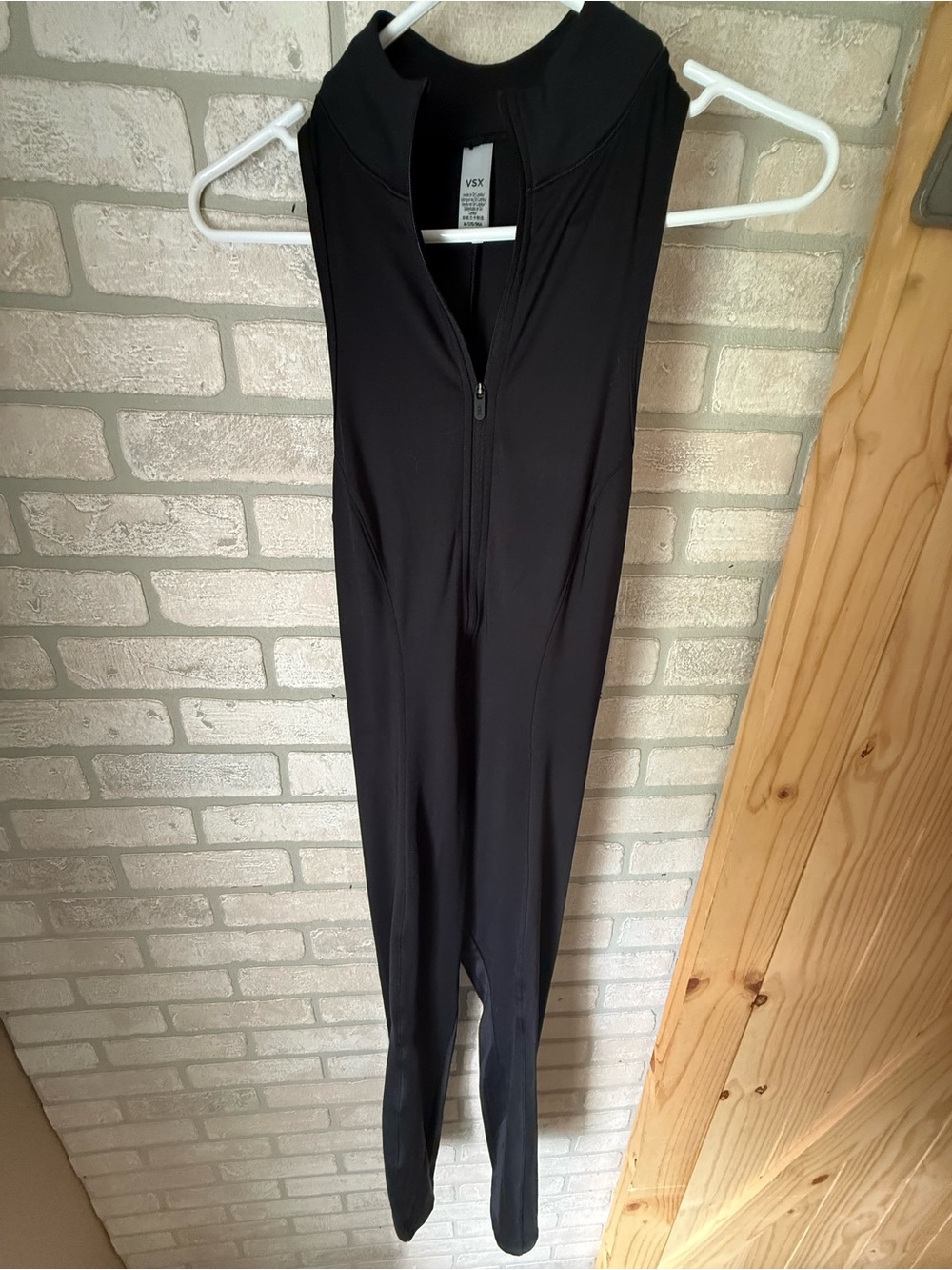 VSX Black Zip-Front Athletic Jumpsuit